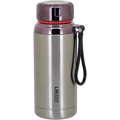 Garrafa Térmica Inox Lehua 600ml Prata Parede Dupla 22x8x8cm