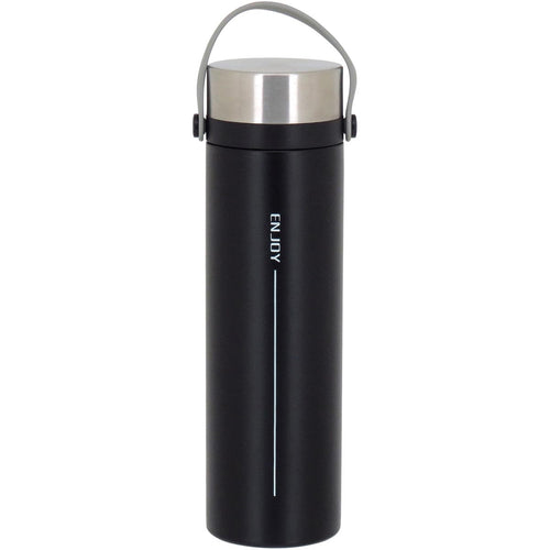 Garrafa Térmica Inox Preto Enjoy 450ml Parede Dupla 23x6x6cm