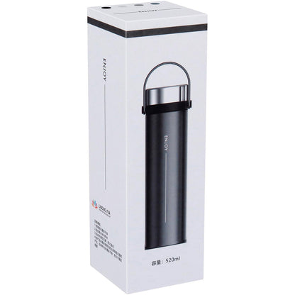 Garrafa Térmica Inox Preto Enjoy 450ml Parede Dupla 23x6x6cm