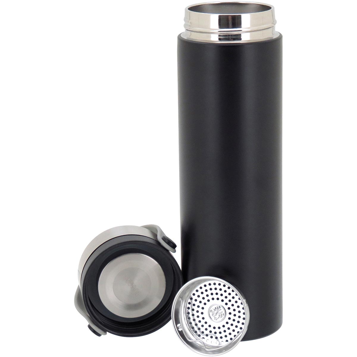 Garrafa Térmica Inox Preto Enjoy 450ml Parede Dupla 23x6x6cm