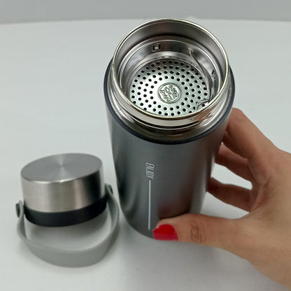 Garrafa Térmica Inox Preto Enjoy 450ml Parede Dupla 23x6x6cm