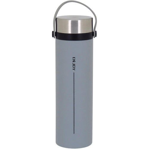 Garrafa Térmica Inox Enjoy 450ml Parede Dupla Cinza 23x6x6cm