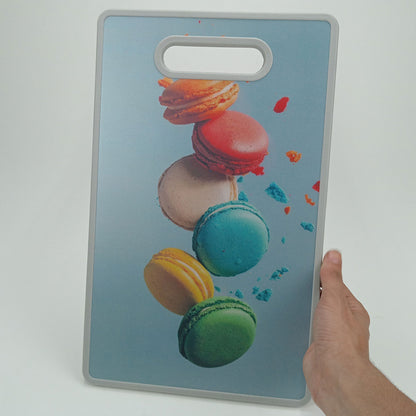 Tábua Culinária Plástico Multicolorida 37x23cm - Superfície Resistente