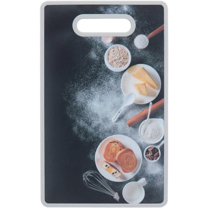 Tábua Culinária Plástica Multicolorida 37x23cm - Corte Seguro e Prático