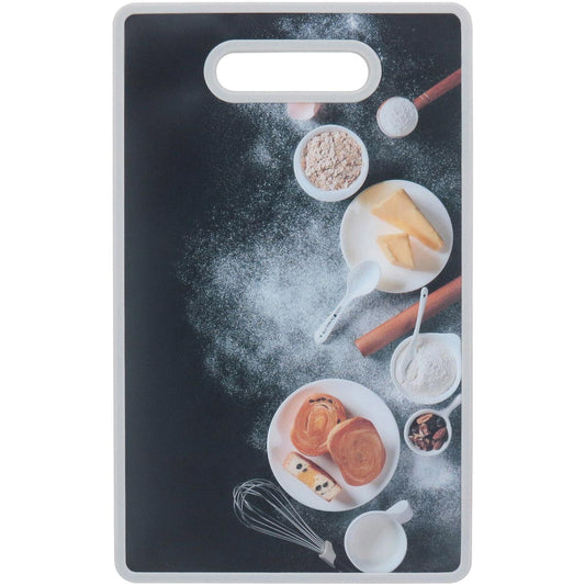 Tábua Culinária Plástica Multicolorida 37x23cm - Corte Seguro e Prático