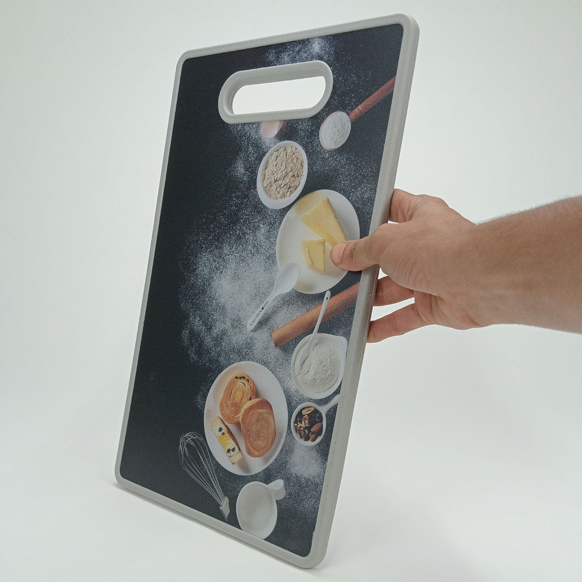 Tábua Culinária Plástica Multicolorida 37x23cm - Corte Seguro e Prático