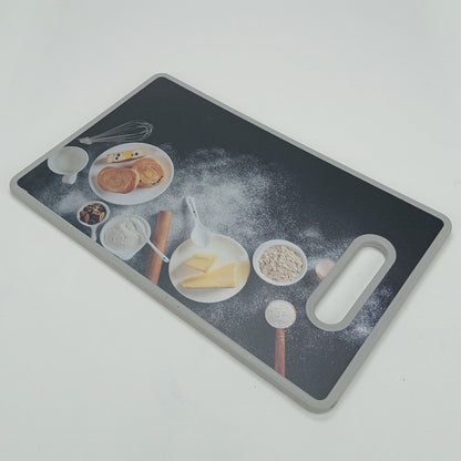 Tábua Culinária Plástica Multicolorida 37x23cm - Corte Seguro e Prático