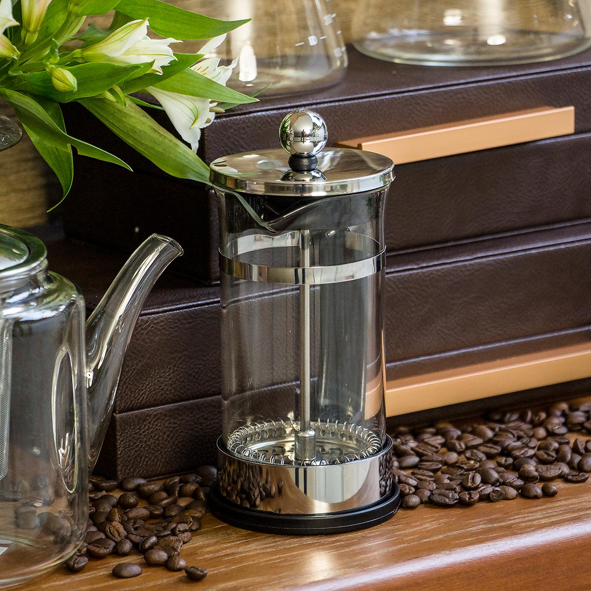 Cafeteira Francesa Vichy Borossilicato 350ml Transparente 17x7cm