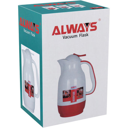 Garrafa Térmica Alwa Ampola 1L Plástico Vermelho 26x18x13cm