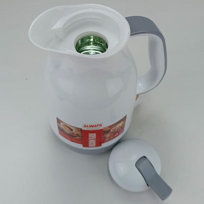 Garrafa Térmica Alwa Ampola 1L Plástico Cinza à Prova de Vazamentos