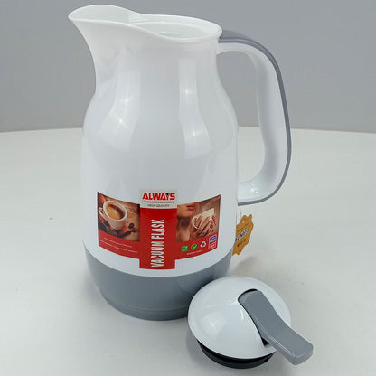 Garrafa Térmica Alwa Ampola 1L Plástico Cinza à Prova de Vazamentos