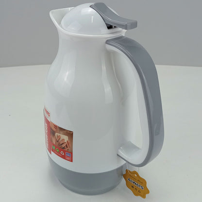 Garrafa Térmica Alwa Ampola 1L Plástico Cinza à Prova de Vazamentos