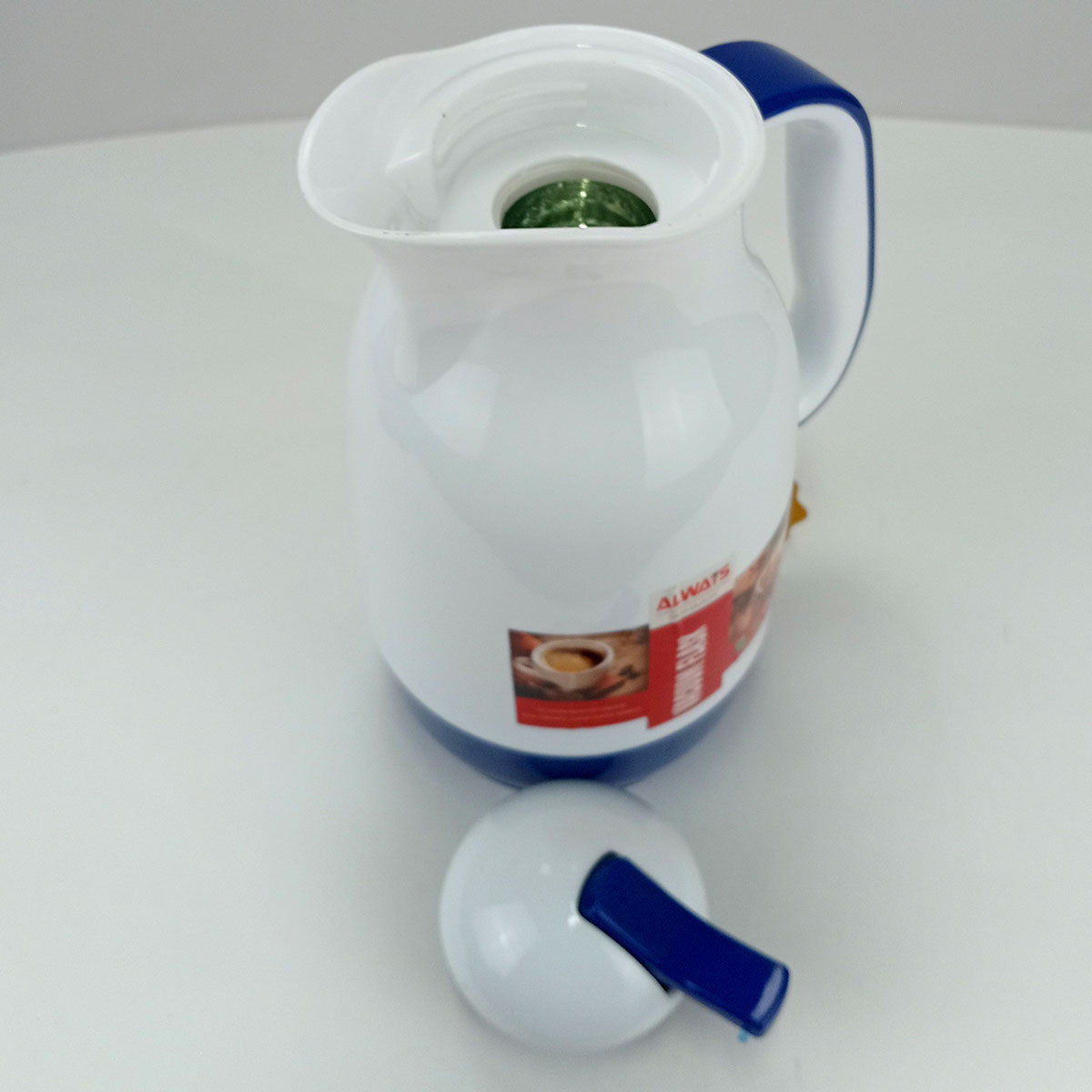 Garrafa Térmica Alwa Ampola 1L Plástico Azul 26x18x13cm