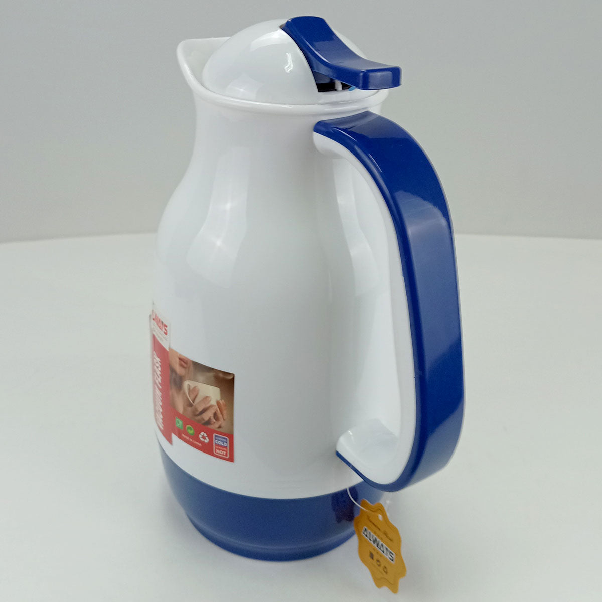 Garrafa Térmica Alwa Ampola 1L Plástico Azul 26x18x13cm