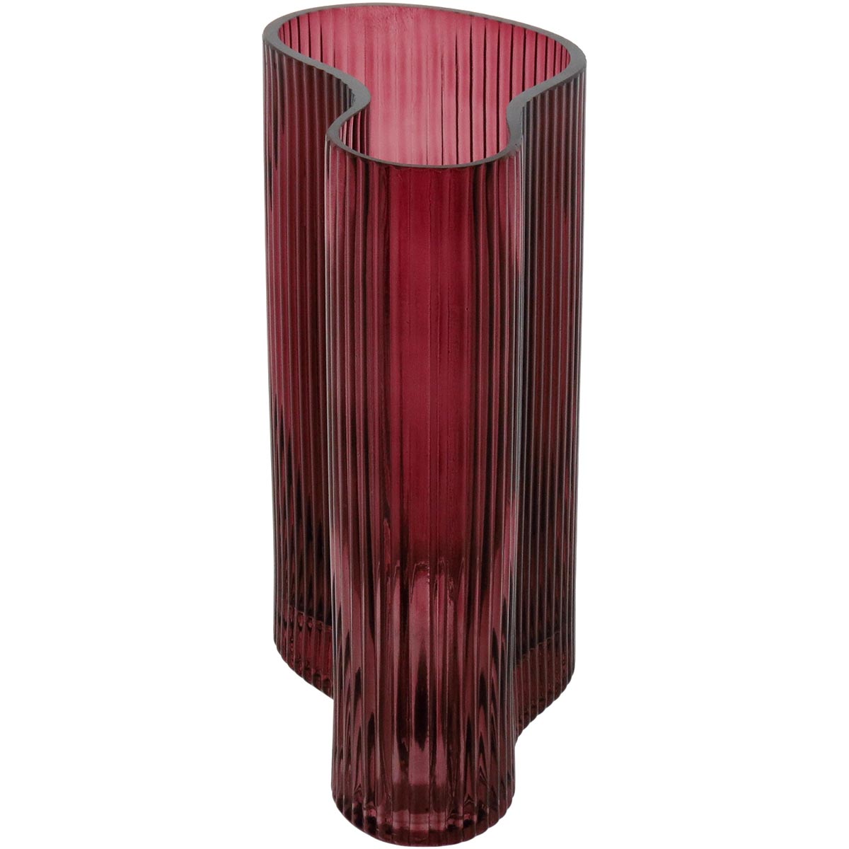 Vaso Zingaro Vidro 20x16x9cm Vermelho