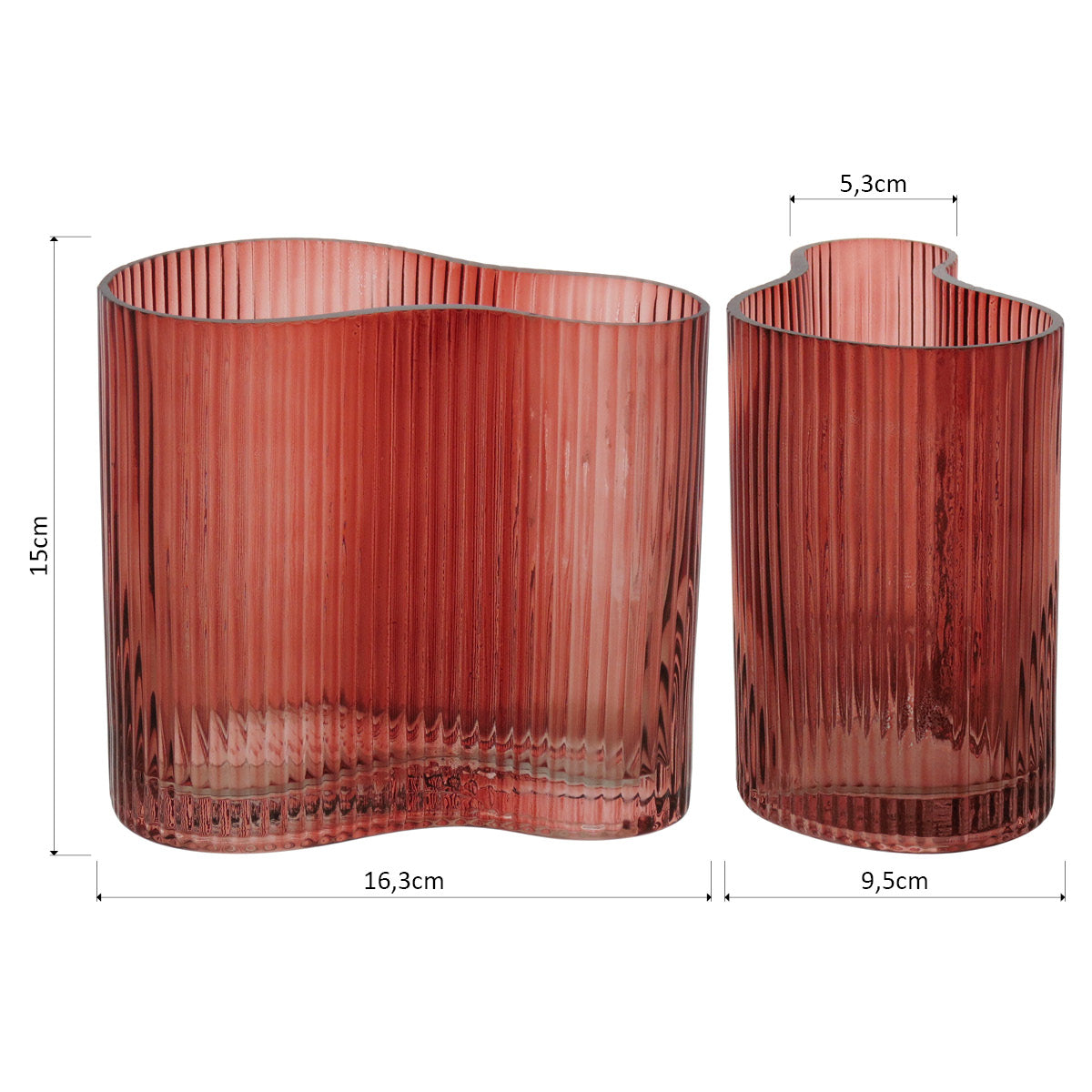 Vaso Zingaro Vidro 15x16x9cm Laranja