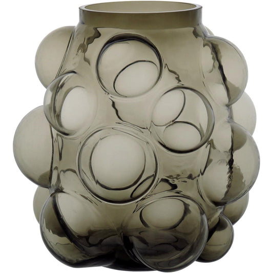 Vaso de Vidro Fumê Conka 25x24cm para Decoração Elegante