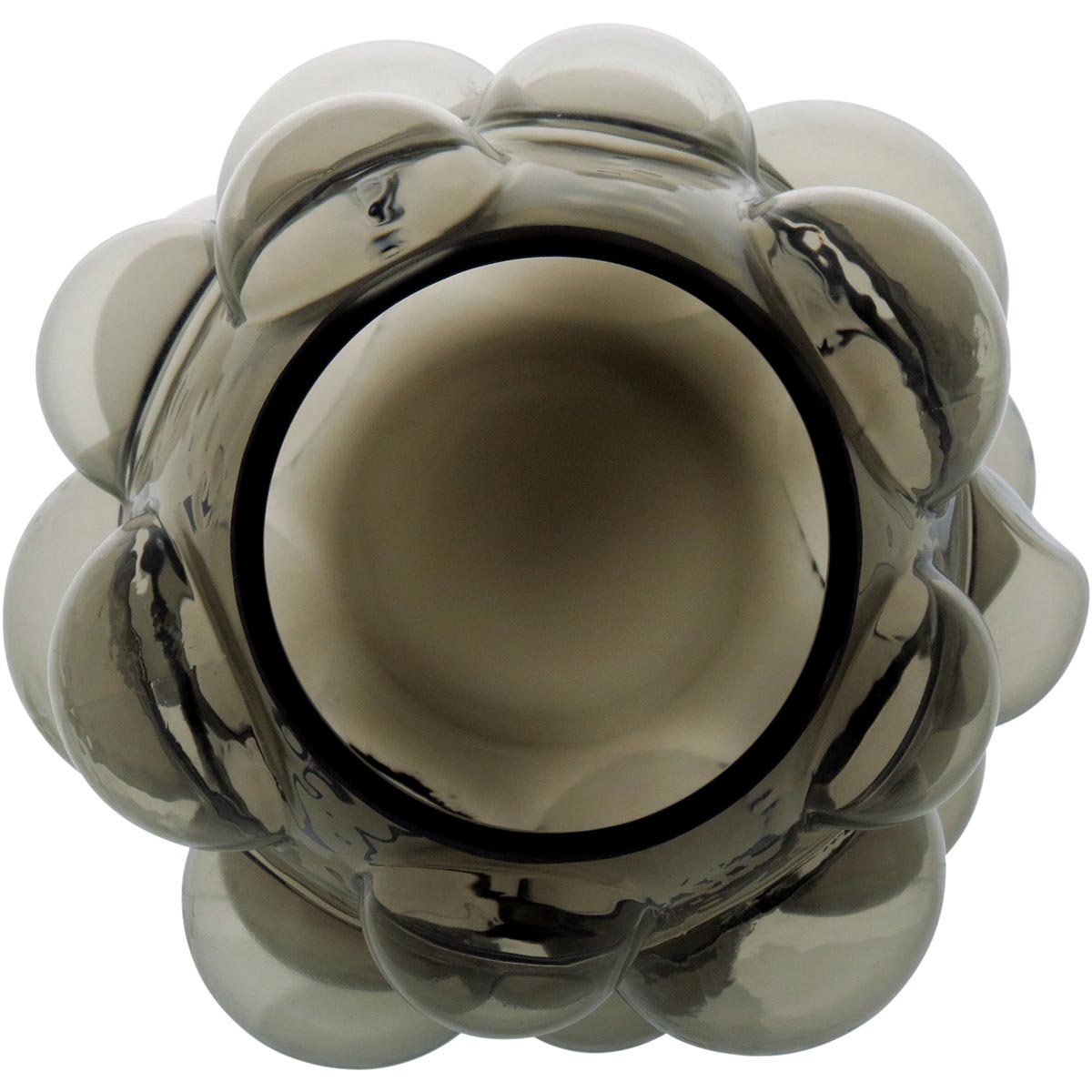 Vaso de Vidro Fumê Conka 25x24cm para Decoração Elegante