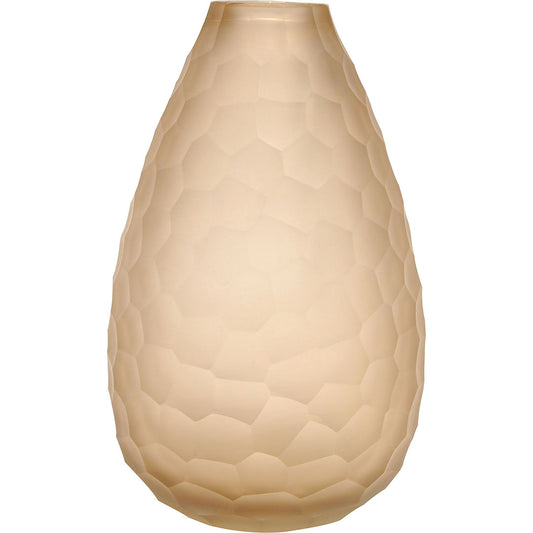 Vaso Decorativo Moana de Vidro Âmbar 22x13cm para Decoração