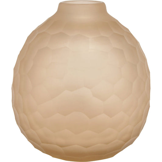 Vaso Moana Vidro Âmbar 16cm - Decoração Elegante para Flores