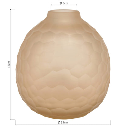 Vaso Moana Vidro Âmbar 16cm - Decoração Elegante para Flores