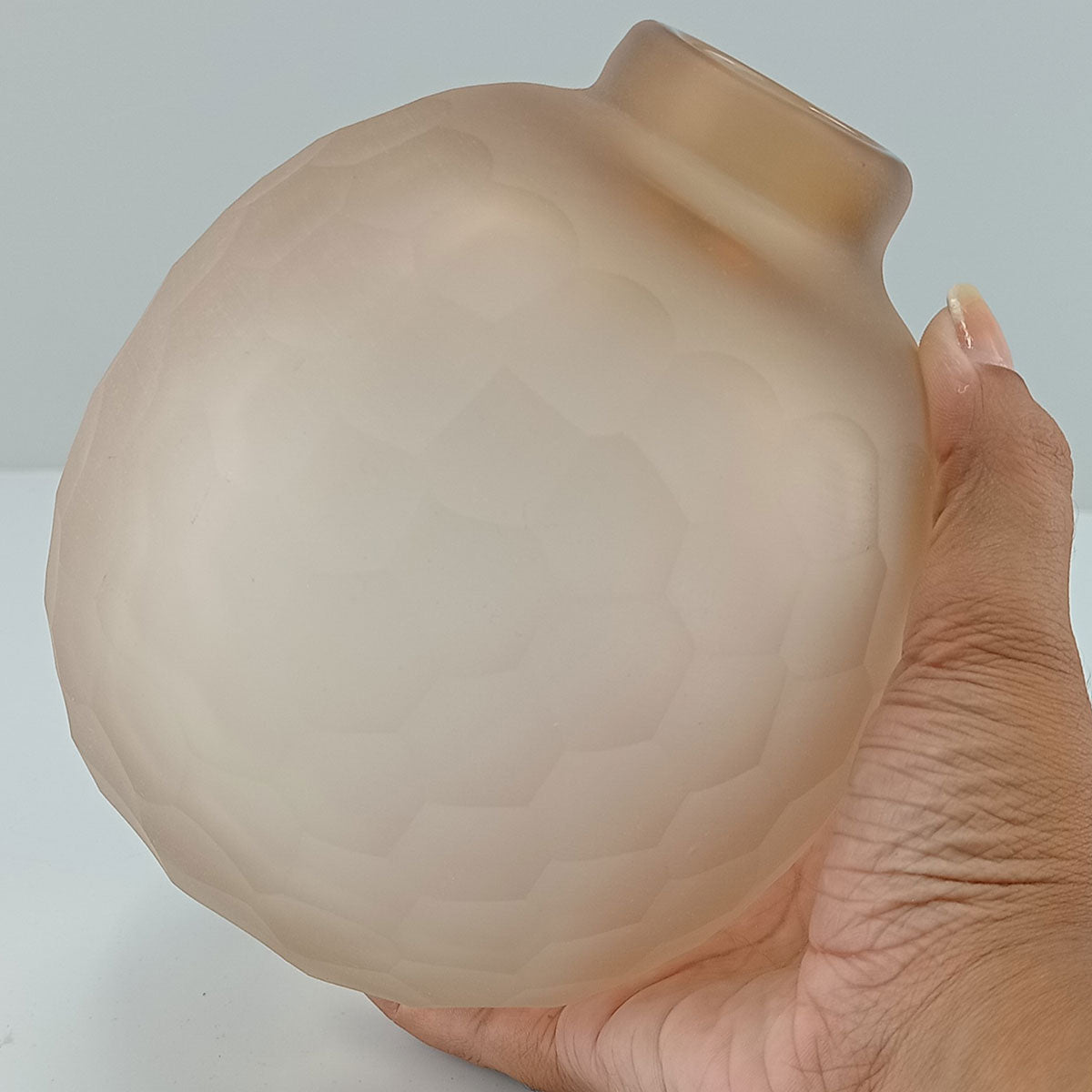 Vaso Moana Vidro Âmbar 16cm - Decoração Elegante para Flores