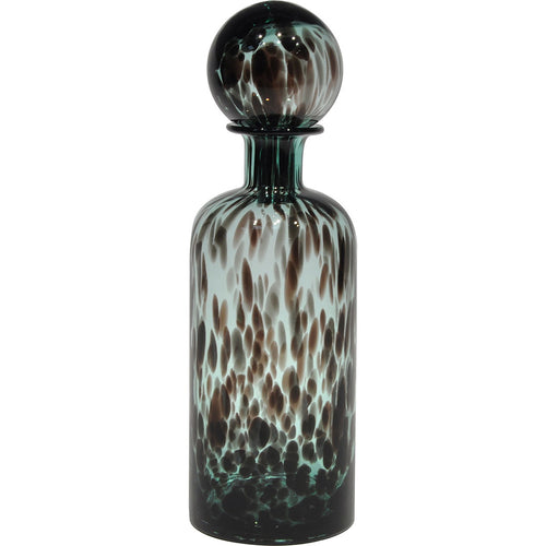 Garrafa Decorativa de Vidro Verde Messina 40cm com Tampa 1,05kg