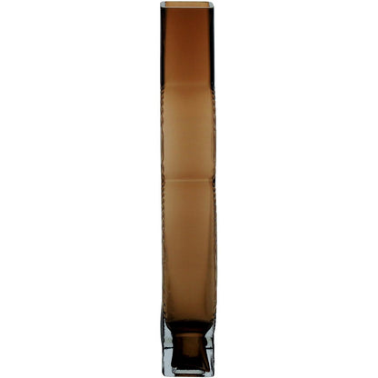 Vaso Ficarella Vidro 35x5x11cm Âmbar