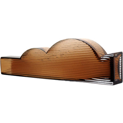 Vaso Ficarella Vidro 35x5x11cm Âmbar