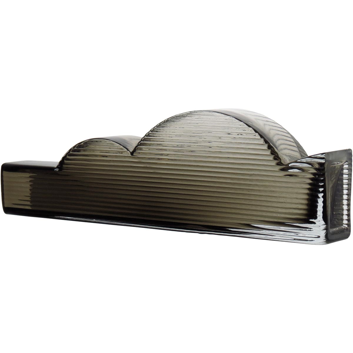 Vaso Decorativo em Vidro Cinza Ficarella 34,2x10,4cm para Flores