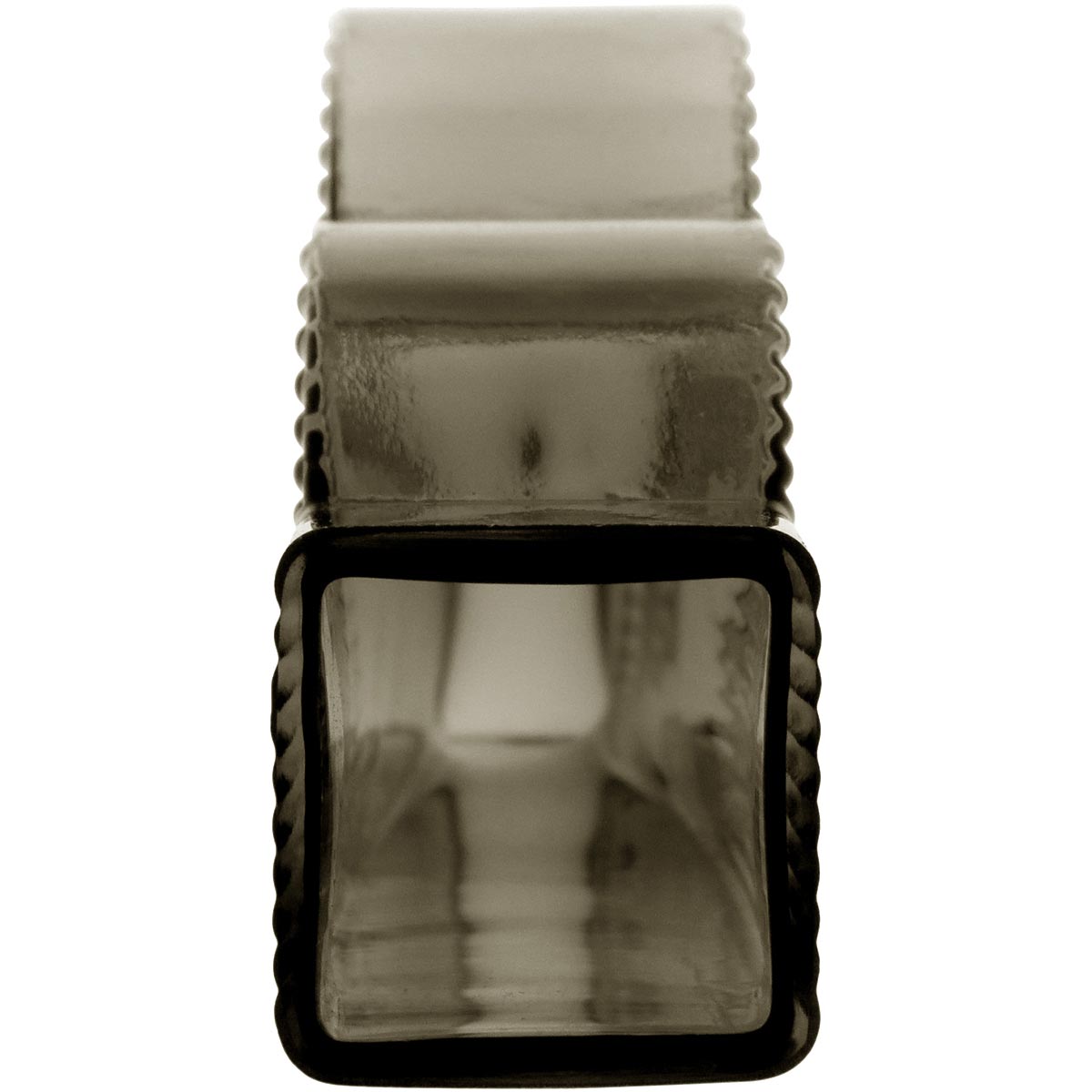 Vaso Decorativo em Vidro Cinza Ficarella 34,2x10,4cm para Flores