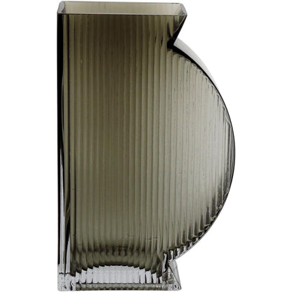 Vaso de Vidro Marinella Cinza 20x12x6cm - Decoração Elegante