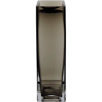 Vaso de Vidro Marinella Cinza 20x12x6cm - Decoração Elegante