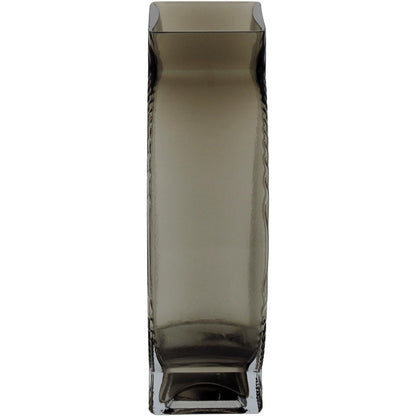 Vaso de Vidro Marinella Cinza 20x12x6cm - Decoração Elegante