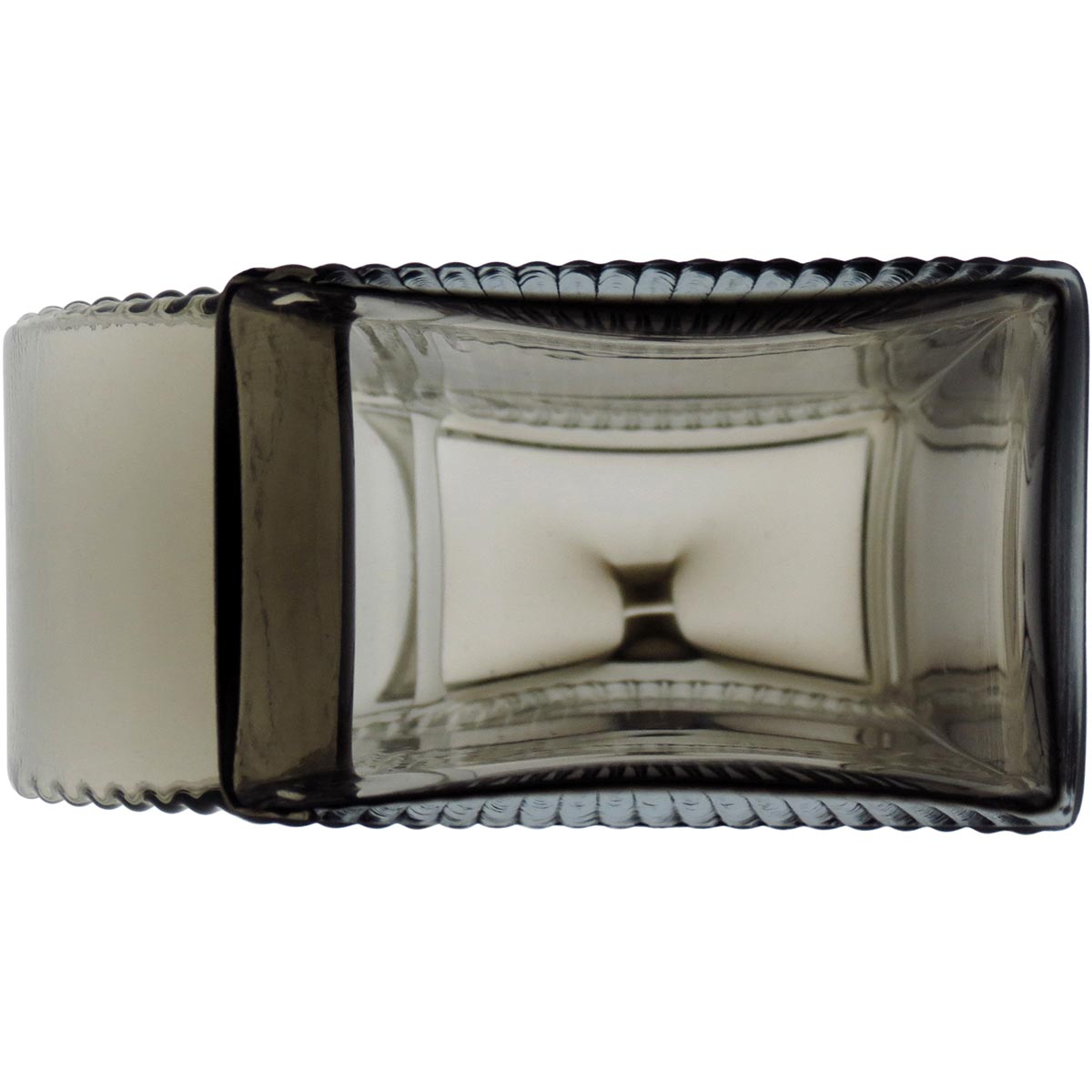 Vaso de Vidro Marinella Cinza 20x12x6cm - Decoração Elegante