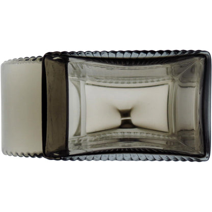 Vaso de Vidro Marinella Cinza 20x12x6cm - Decoração Elegante