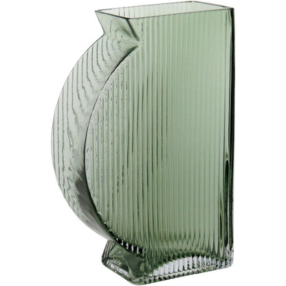Vaso de Vidro Verde Marinella 20x12x6cm para Decoração Elegante