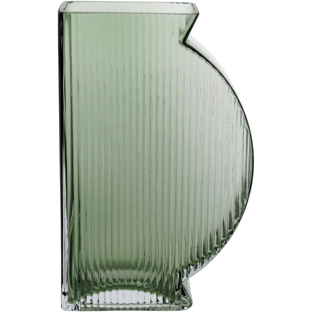 Vaso de Vidro Verde Marinella 20x12x6cm para Decoração Elegante