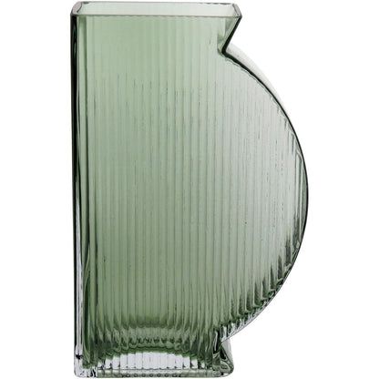 Vaso de Vidro Verde Marinella 20x12x6cm para Decoração Elegante
