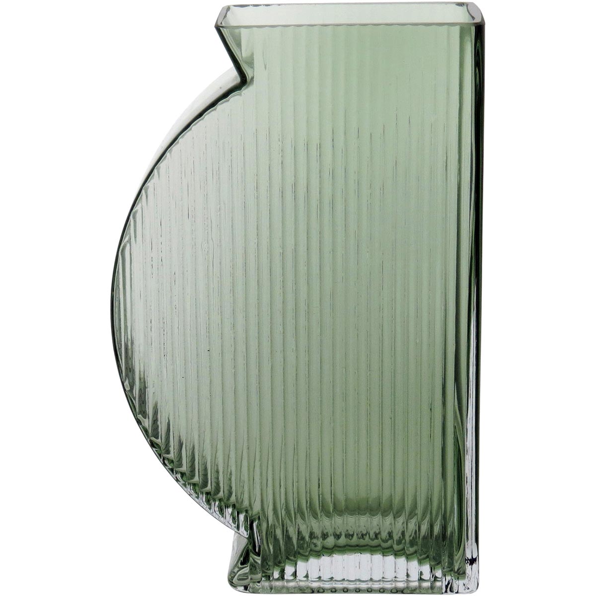 Vaso de Vidro Verde Marinella 20x12x6cm para Decoração Elegante