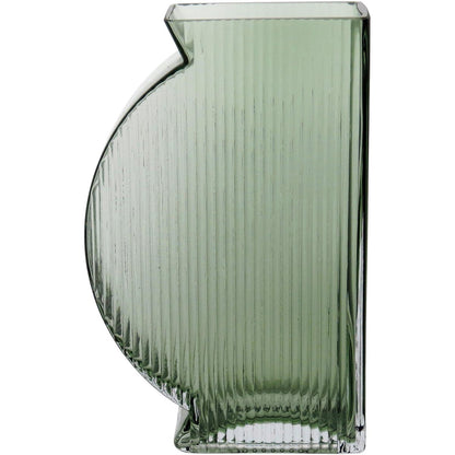 Vaso de Vidro Verde Marinella 20x12x6cm para Decoração Elegante