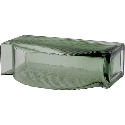 Vaso de Vidro Verde Marinella 20x12x6cm para Decoração Elegante