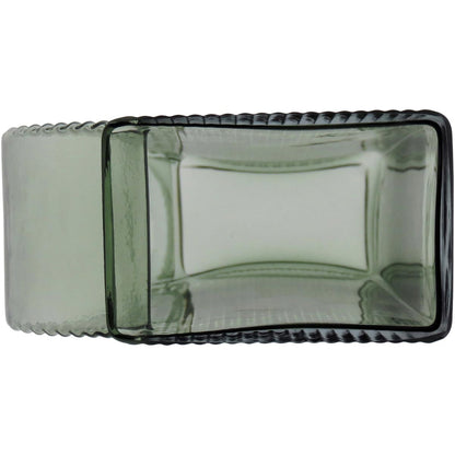 Vaso de Vidro Verde Marinella 20x12x6cm para Decoração Elegante