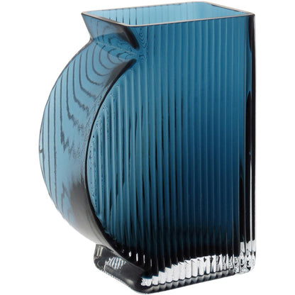 Vaso de Vidro Azul Marinella 15x11x6cm - Decoração Elegante