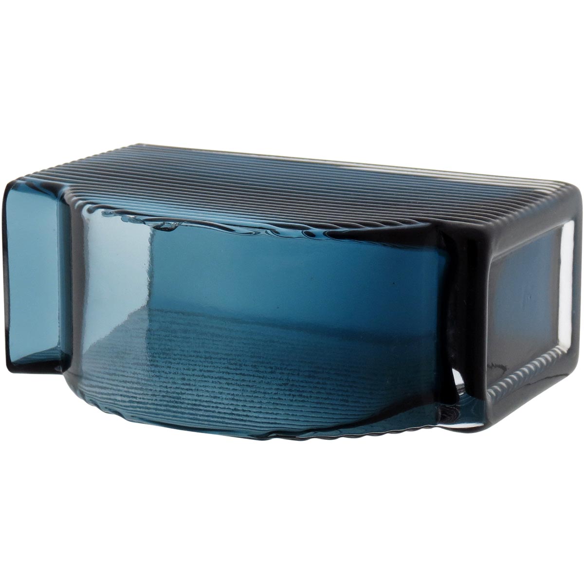 Vaso de Vidro Azul Marinella 15x11x6cm - Decoração Elegante