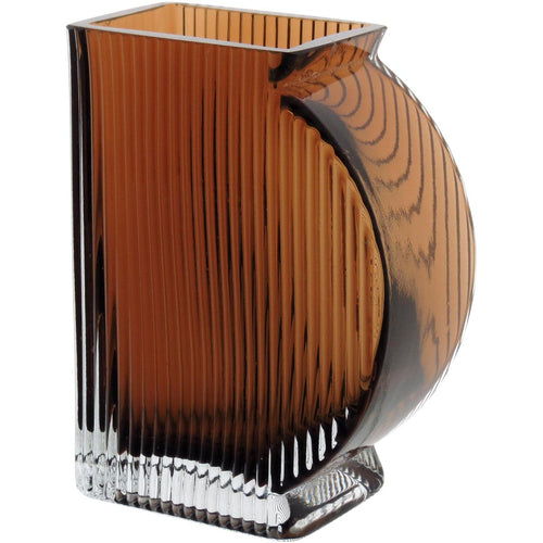 Vaso em Vidro Âmbar Marinella 15x11x6cm para Decoração