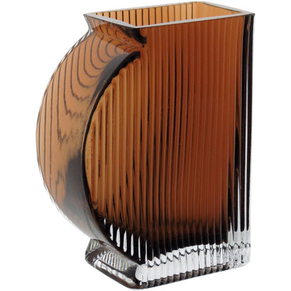 Vaso em Vidro Âmbar Marinella 15x11x6cm para Decoração