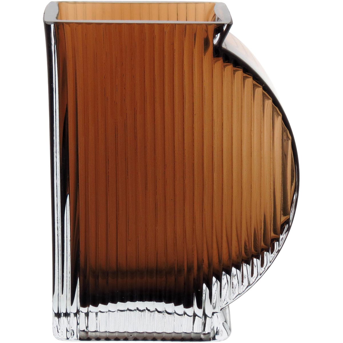 Vaso em Vidro Âmbar Marinella 15x11x6cm para Decoração