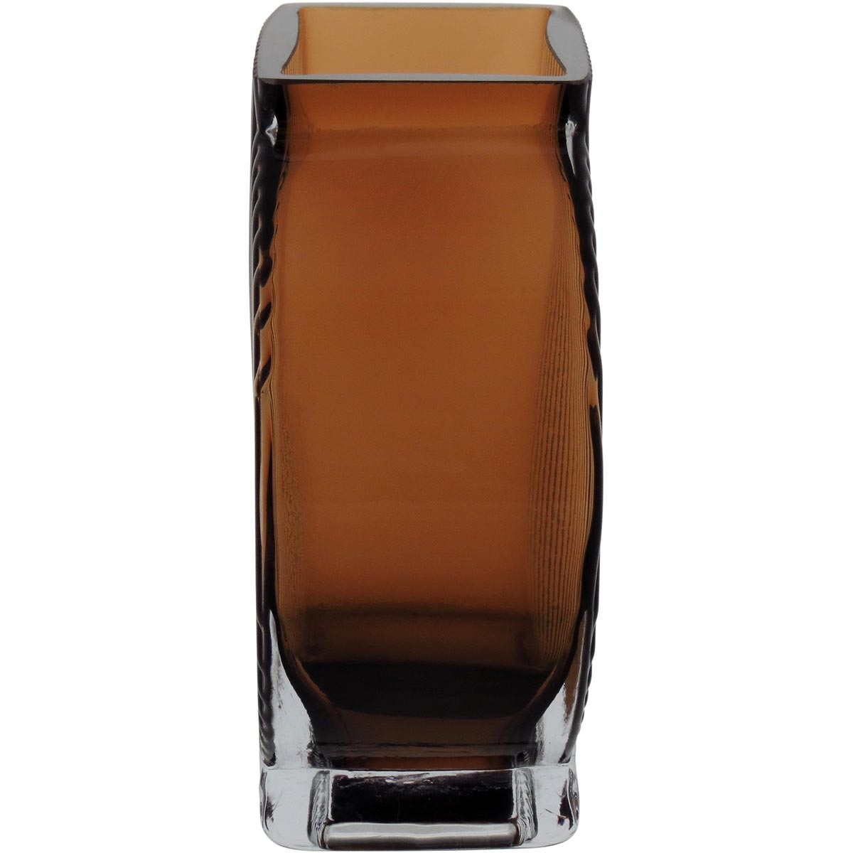 Vaso em Vidro Âmbar Marinella 15x11x6cm para Decoração