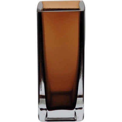 Vaso em Vidro Âmbar Marinella 15x11x6cm para Decoração